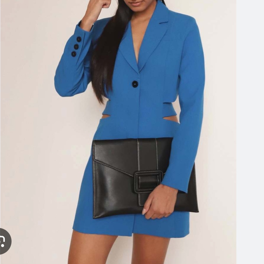 LUCY PARIS Cream Blazer Classic Tailored Suit Jacket